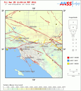 Los Angeles and Orange County California Fault Map